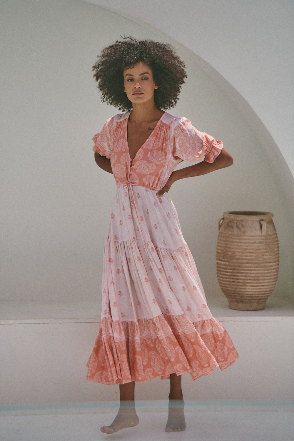 Berry Bliss Print Lorena Maxi Dress