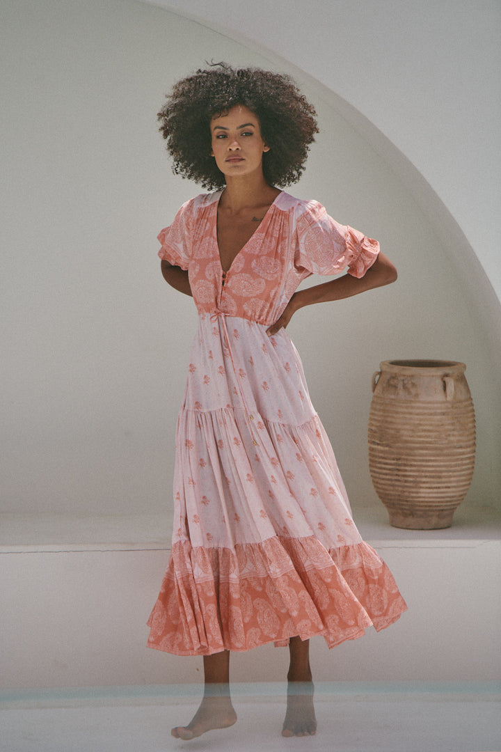 Berry Bliss Print Lorena Maxi Dress