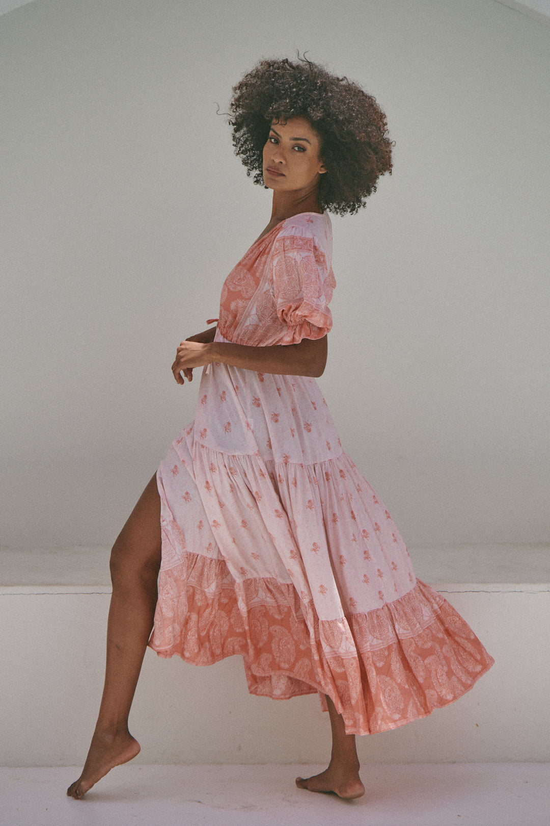 Berry Bliss Print Lorena Maxi Dress