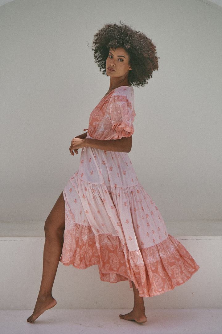 Berry Bliss Print Lorena Maxi Dress