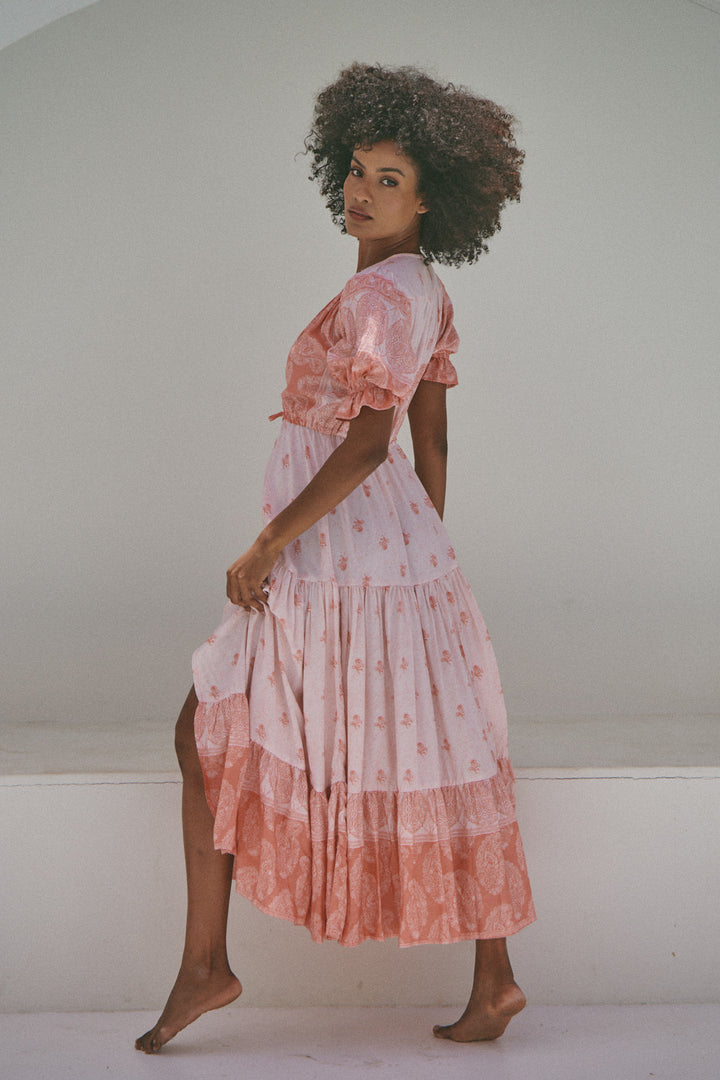 Berry Bliss Print Lorena Maxi Dress
