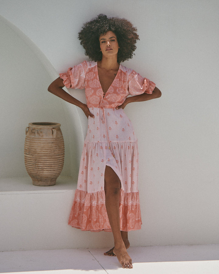 Berry Bliss Print Lorena Maxi Dress