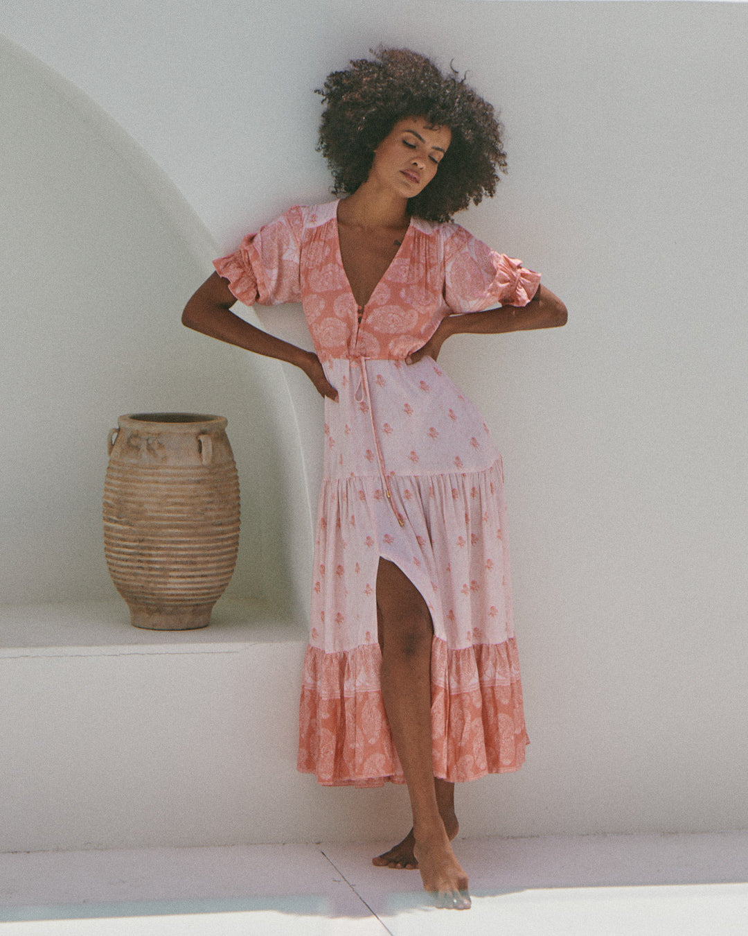 Berry Bliss Print Lorena Maxi Dress