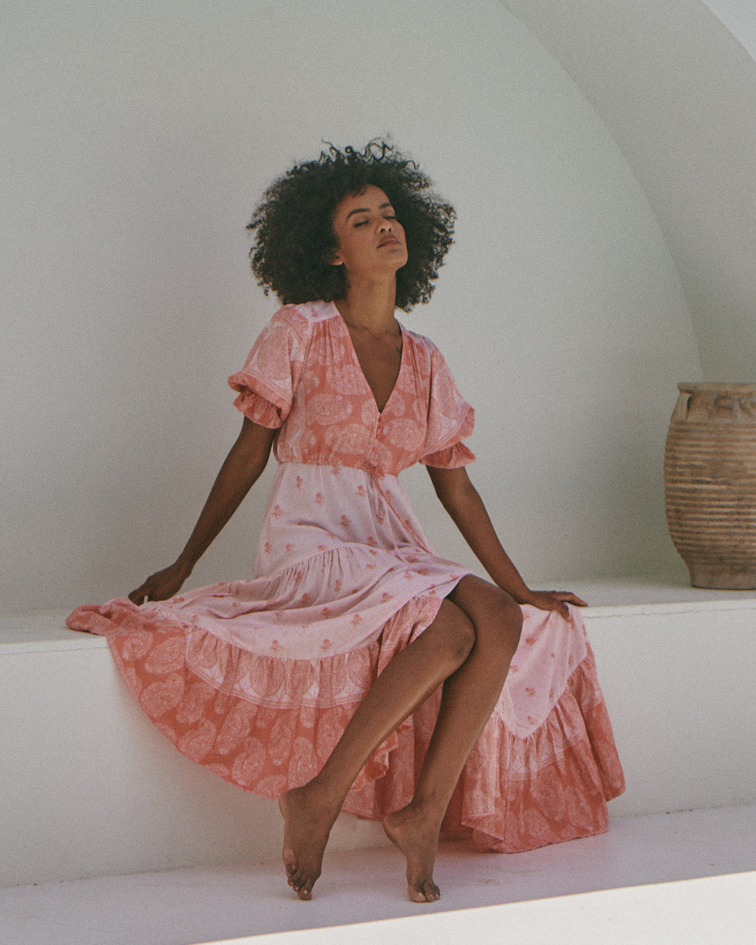 Berry Bliss Print Lorena Maxi Dress