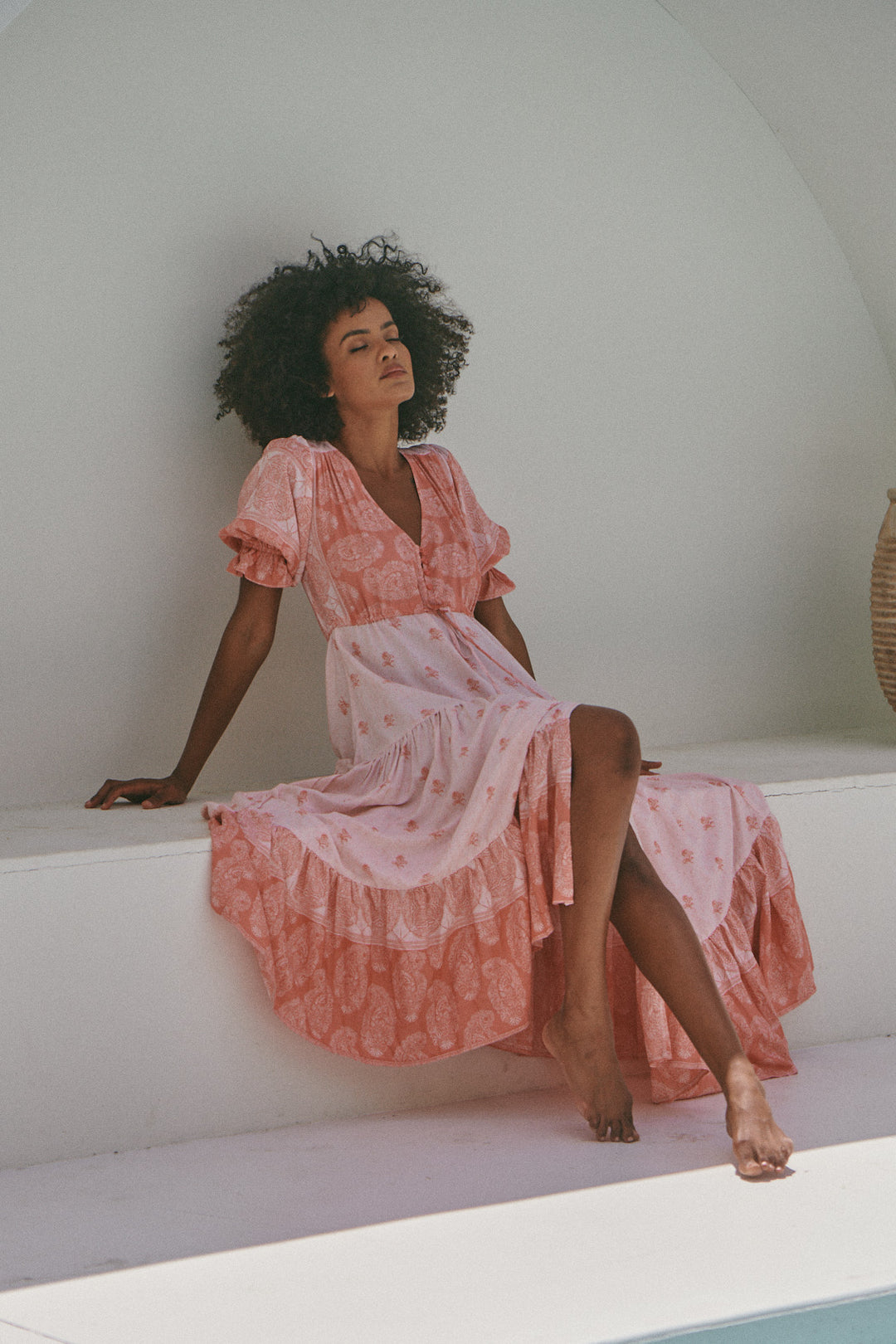 Berry Bliss Print Lorena Maxi Dress