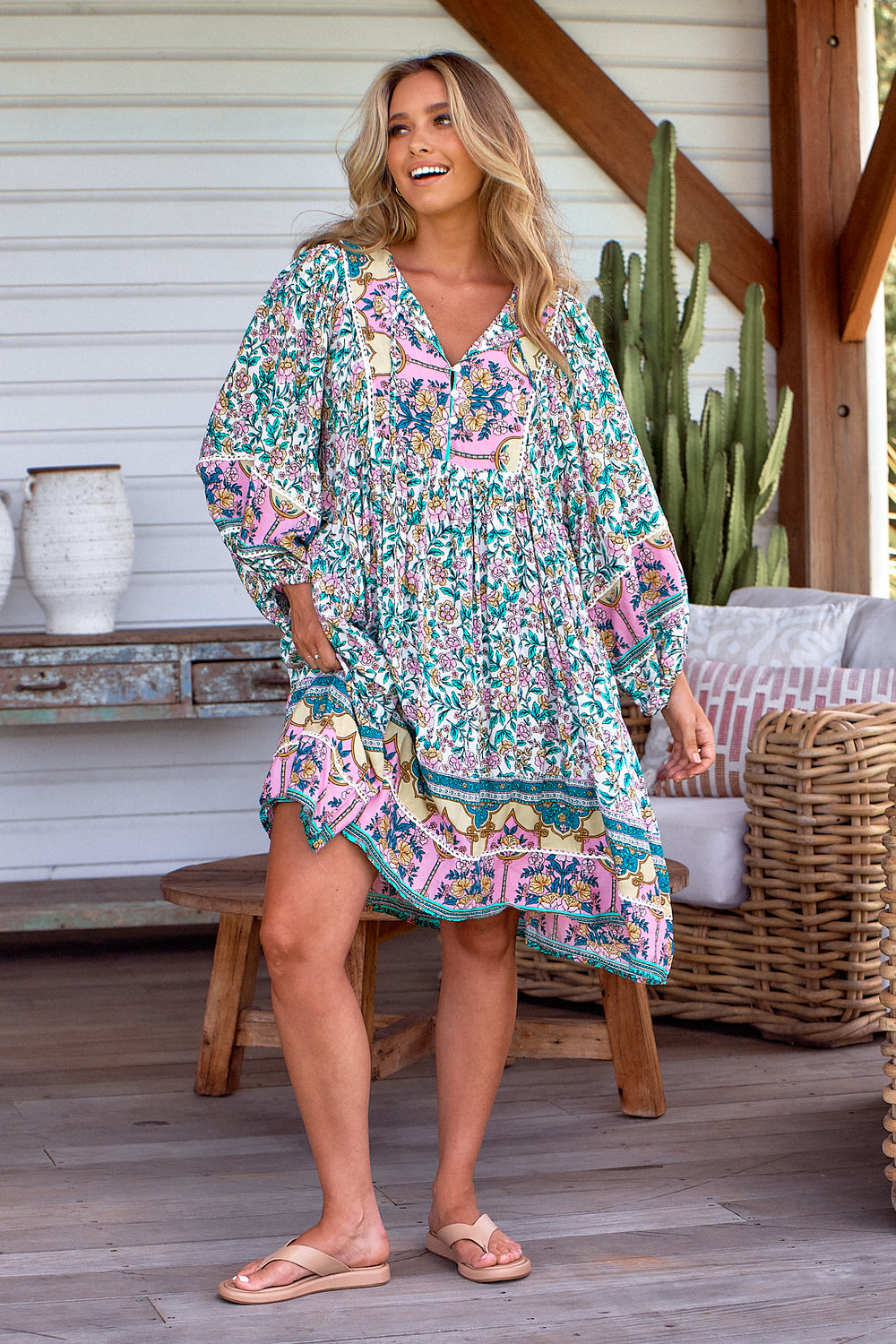 Messina Print Adela Mini Dress - Alternative angle