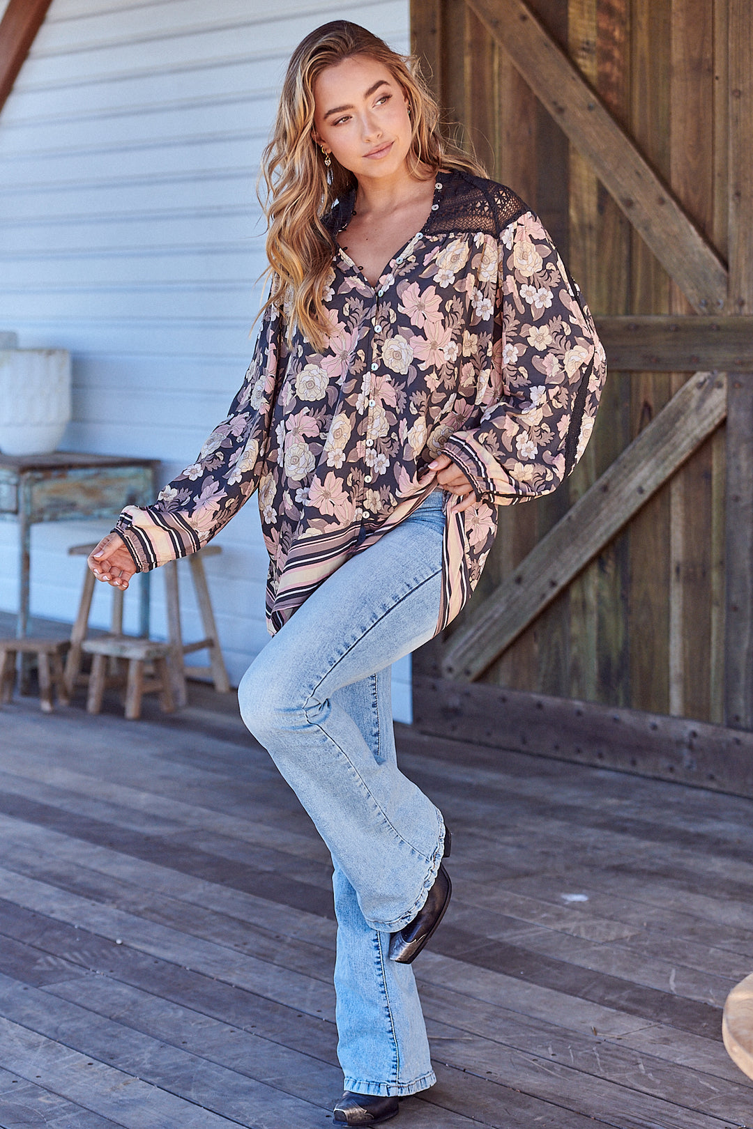 Adele Print Florence Blouse