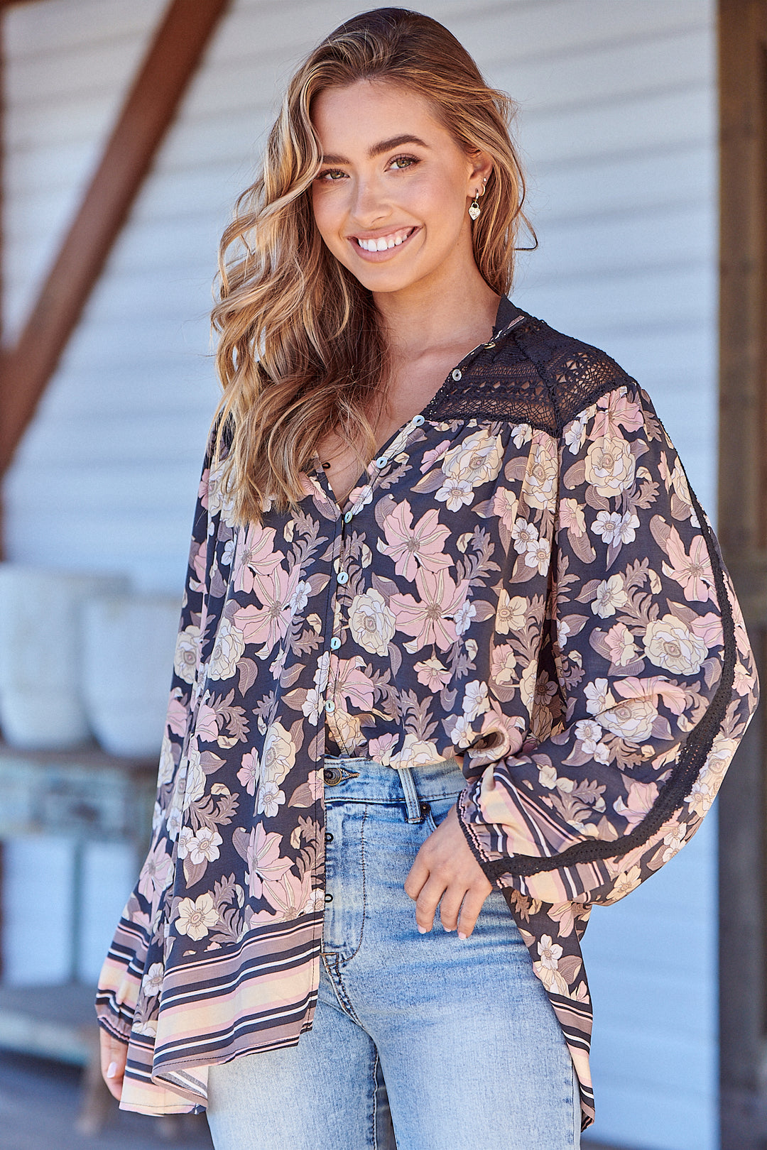 Adele Print Florence Blouse