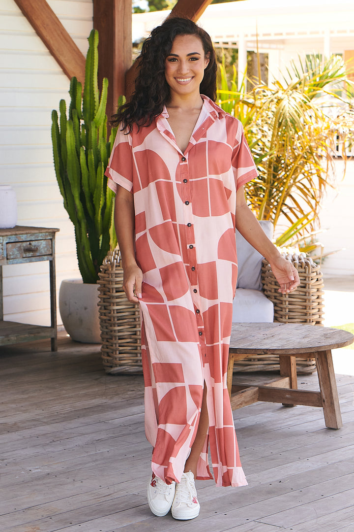 Cali Print Vicky Shirt Dress