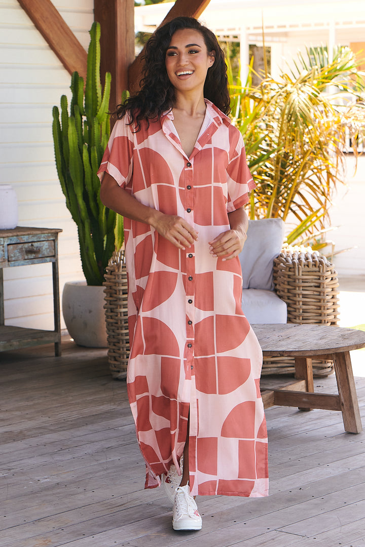 Cali Print Vicky Shirt Dress