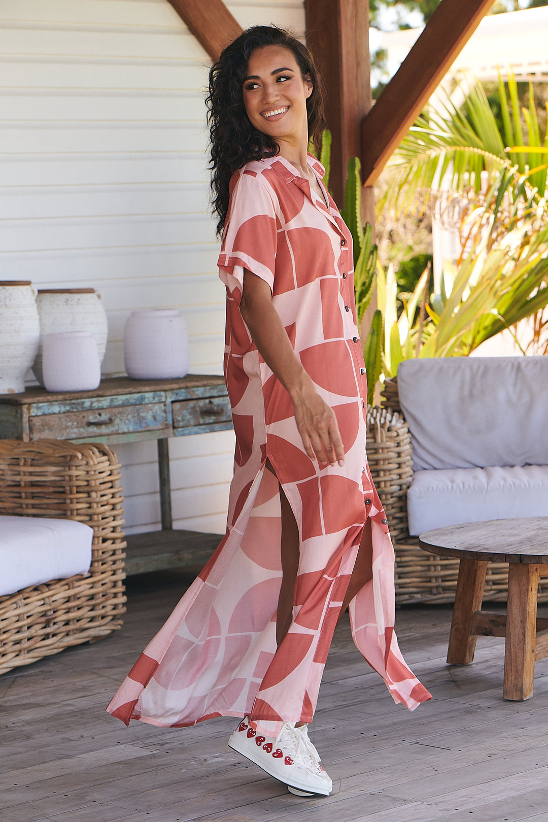 Cali Print Vicky Shirt Dress