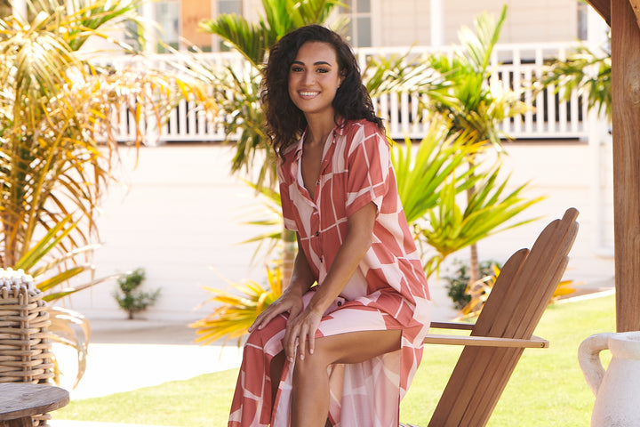 Cali Print Vicky Shirt Dress