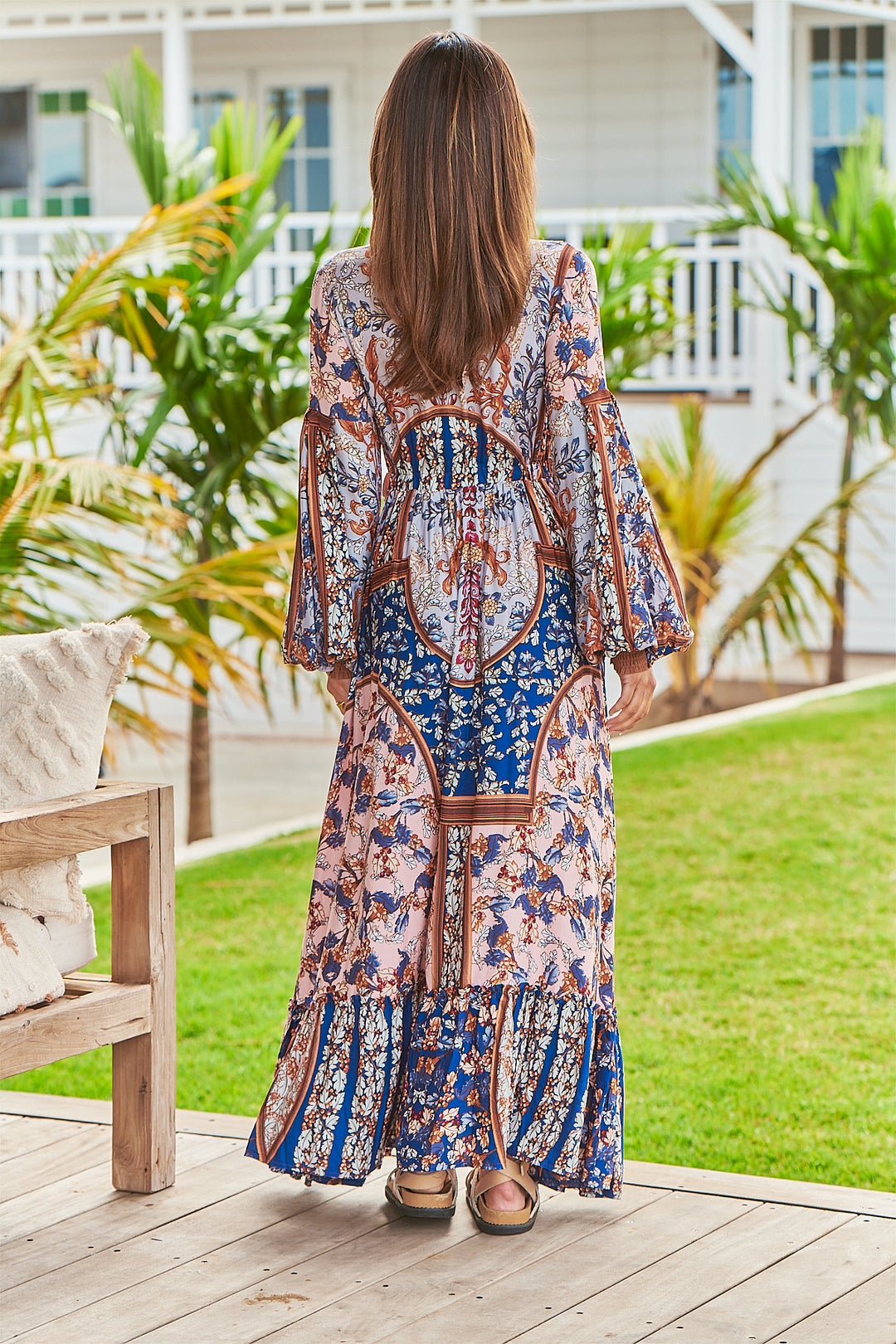 Yoko Print Cyprus Maxi Dress