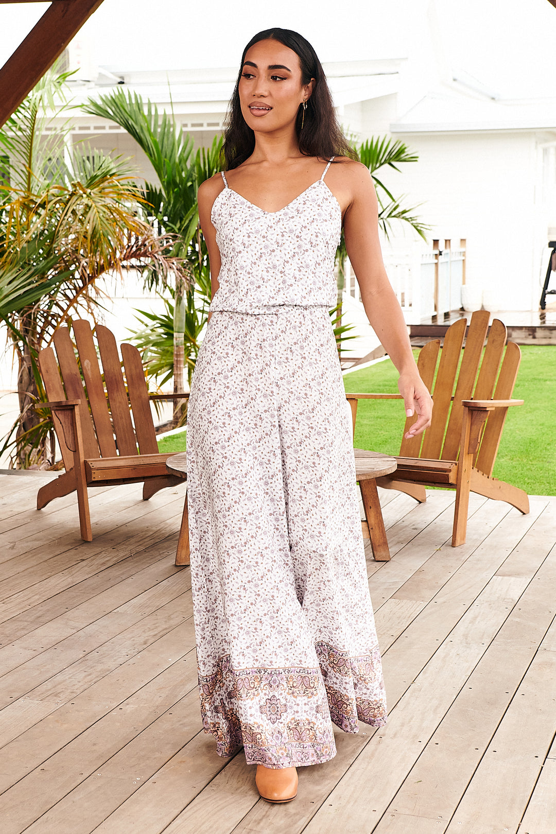 Lulu Print Crystal Jumpsuit