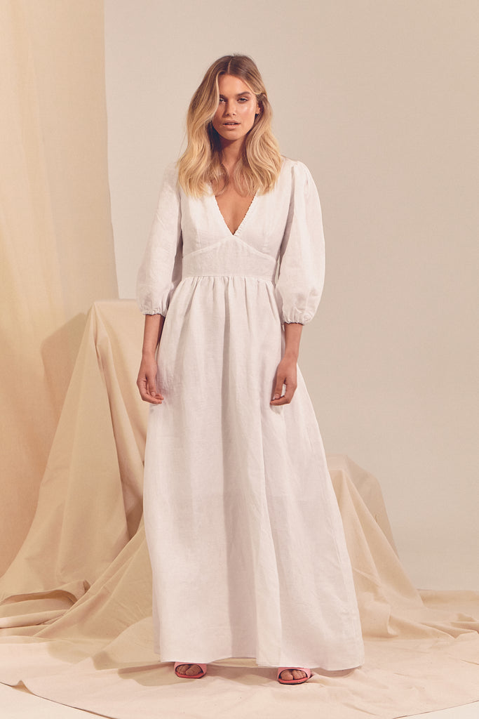 MESSINA FLORAL LINEN DRESS