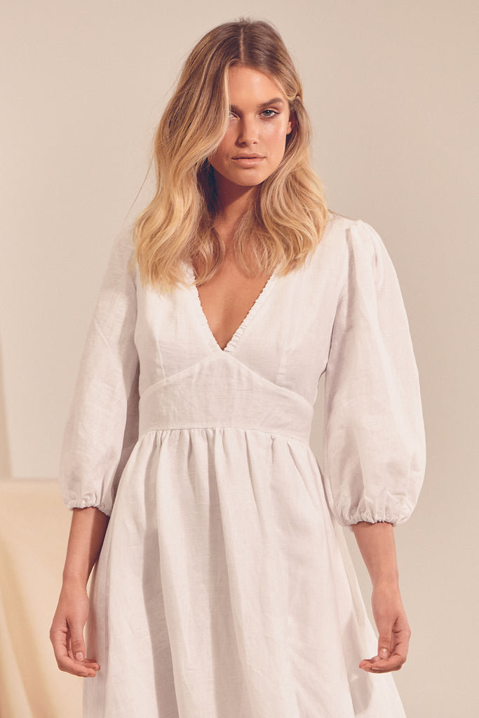 Heavenly Aura Maxi Dress White