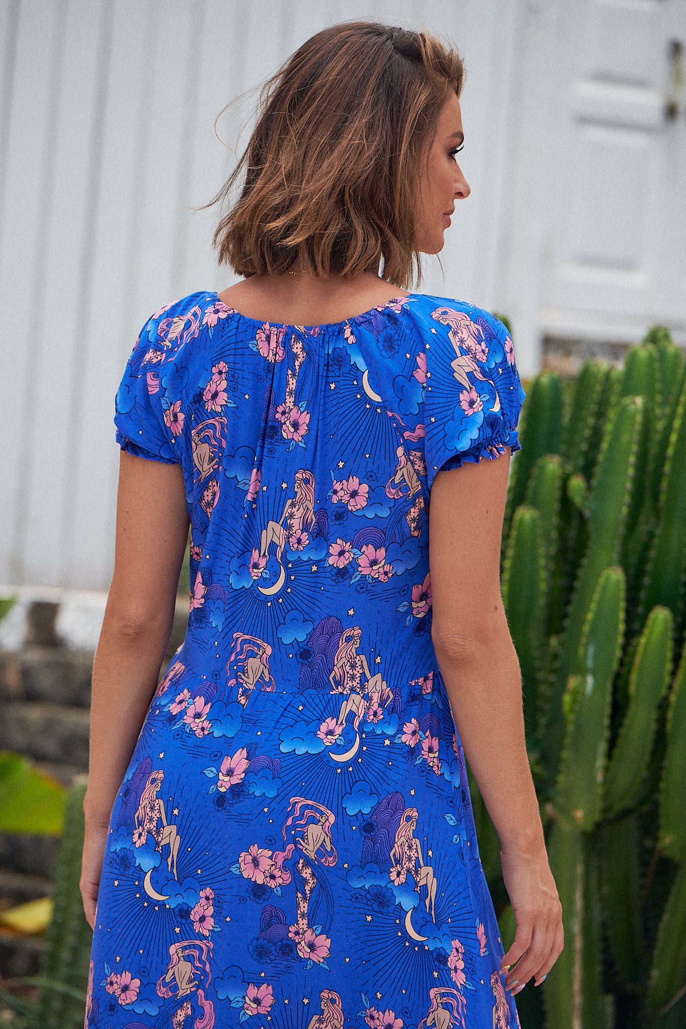 Soleil Print Saria Maxi Dress – Lilac and Mila