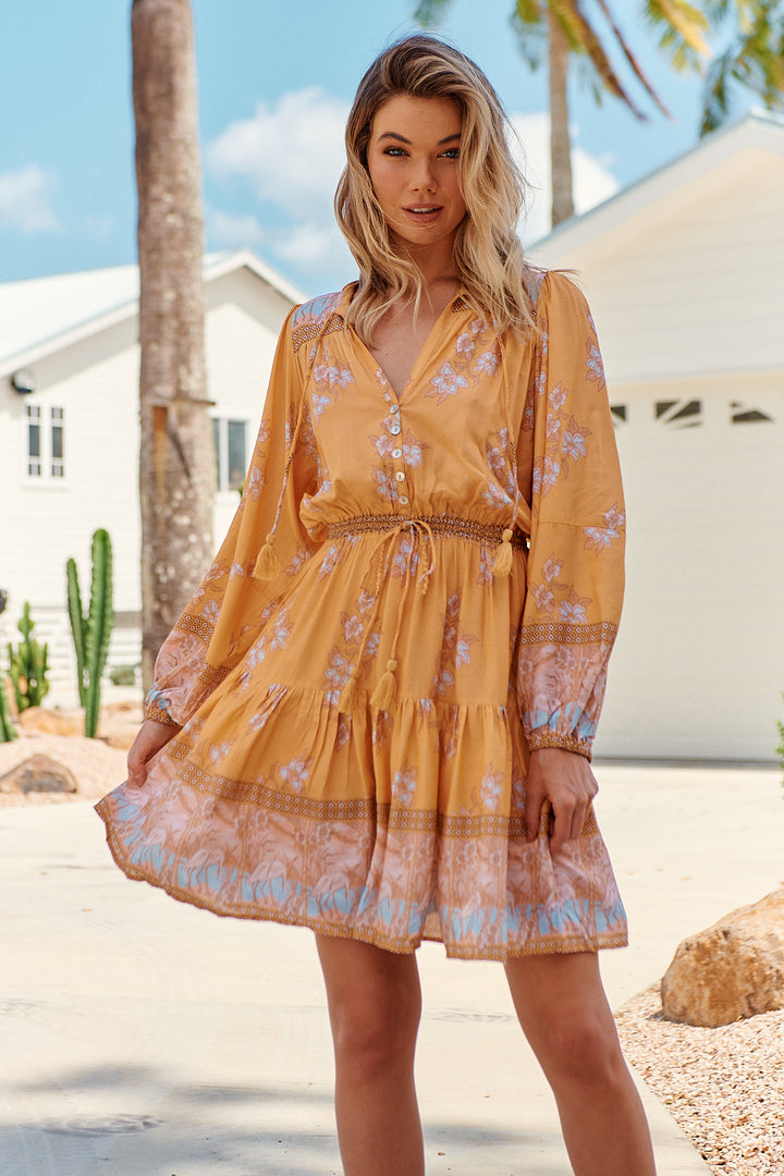 Mango Paper Crane Print Bali Mini Dress