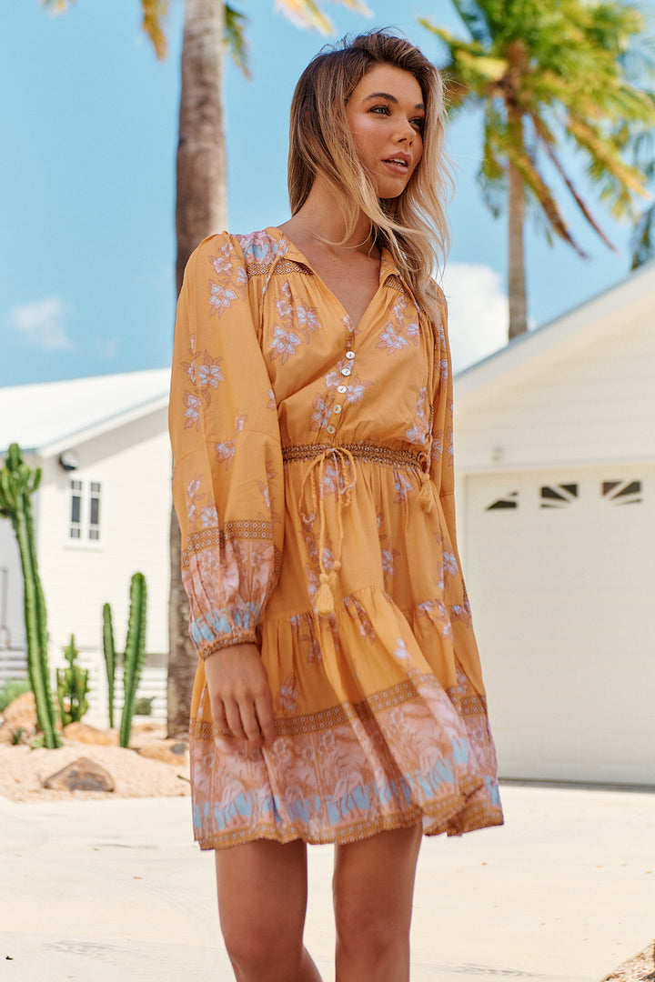 Mango Paper Crane Print Bali Mini Dress