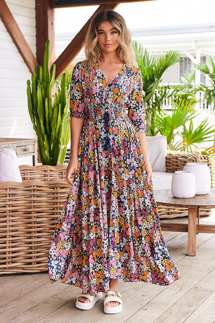 Flowers Print Indiana Maxi