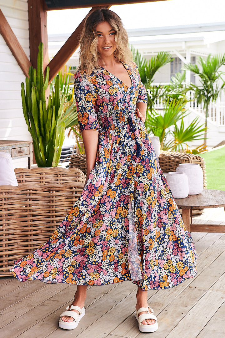Flowers Print Indiana Maxi