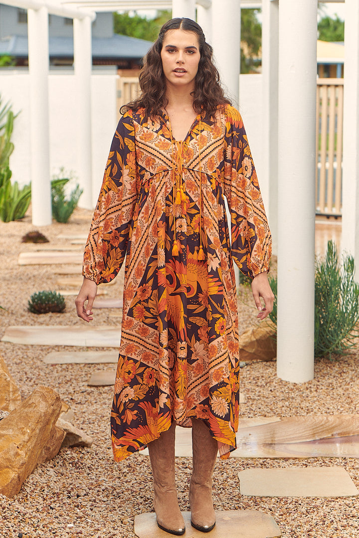Lantana Print Penny Midi Dress