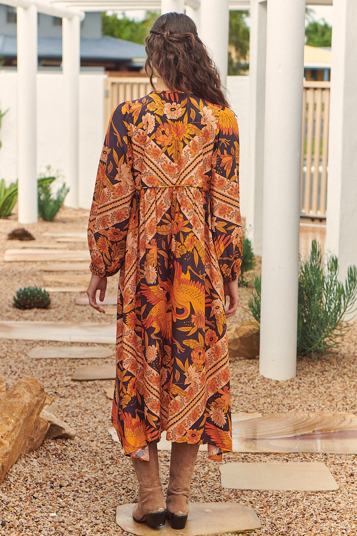Lantana Print Penny Midi Dress
