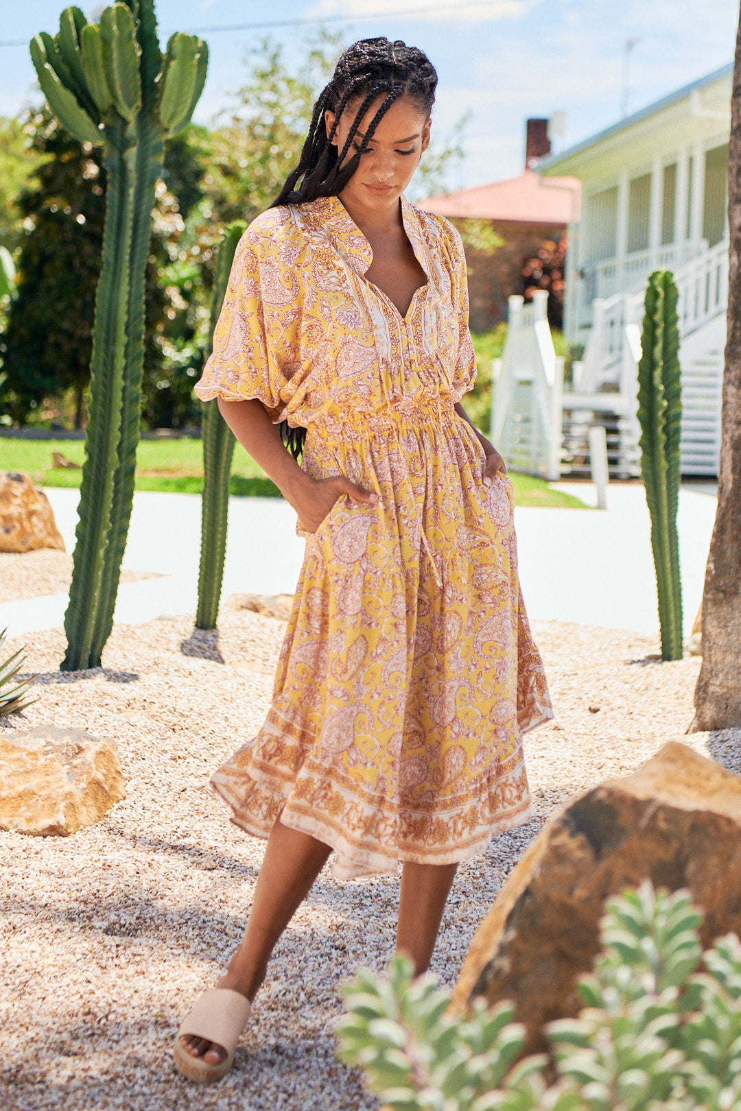 Elodie Print Jasmine Midi Dress