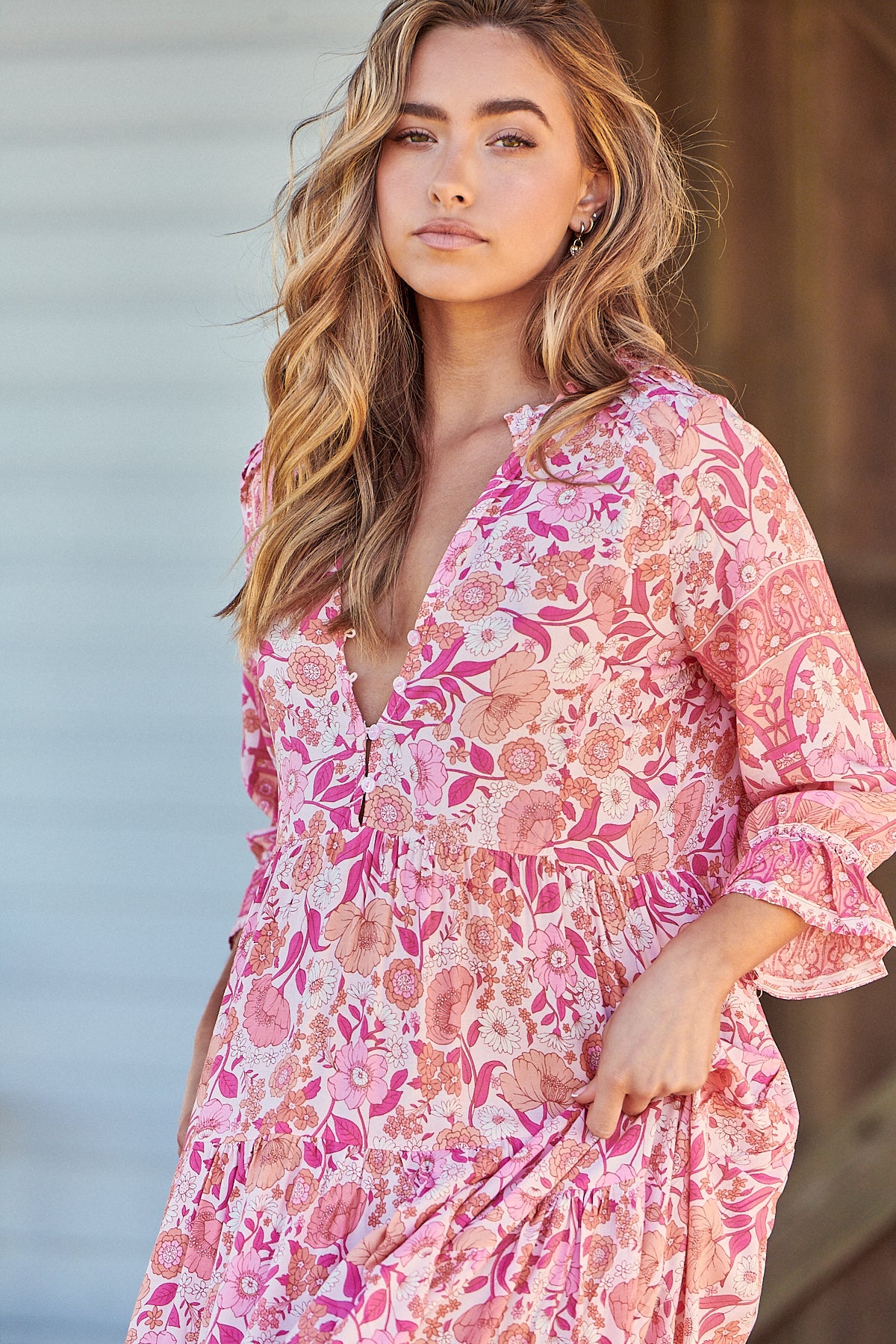 Jaase Leena Print Tillie Maxi Dress – Lilac and Mila