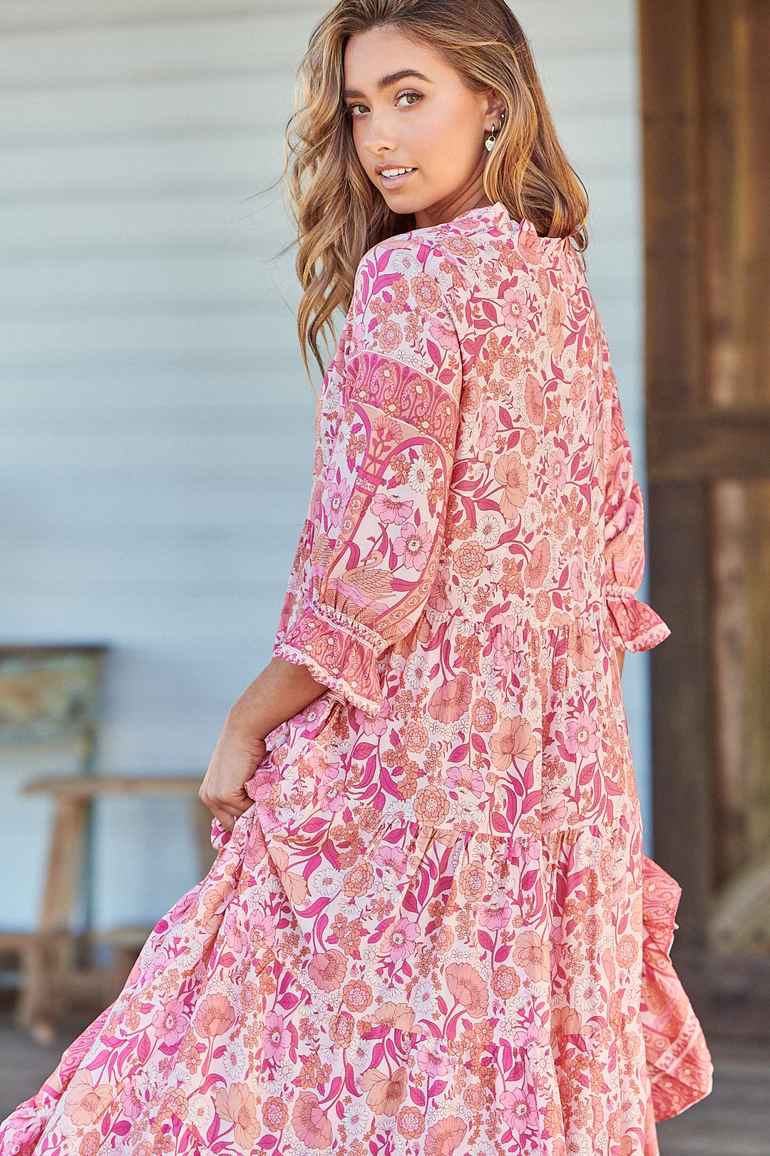 Jaase Leena Print Tillie Maxi Dress – Lilac and Mila