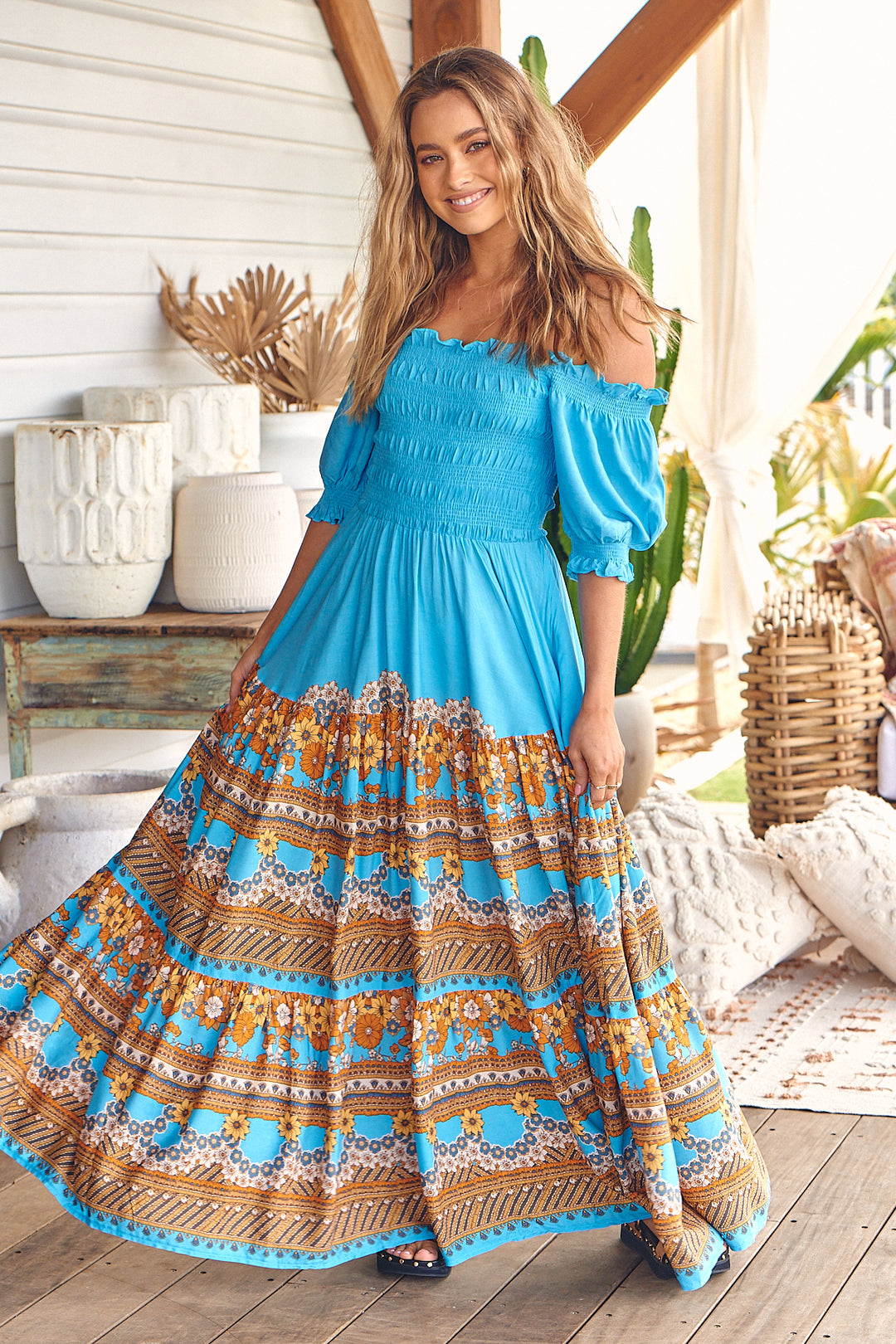 Dreams Print Claudette Maxi Dress Lilac and Mila Dreams Print Claudette Maxi Dress Lilac and Mila