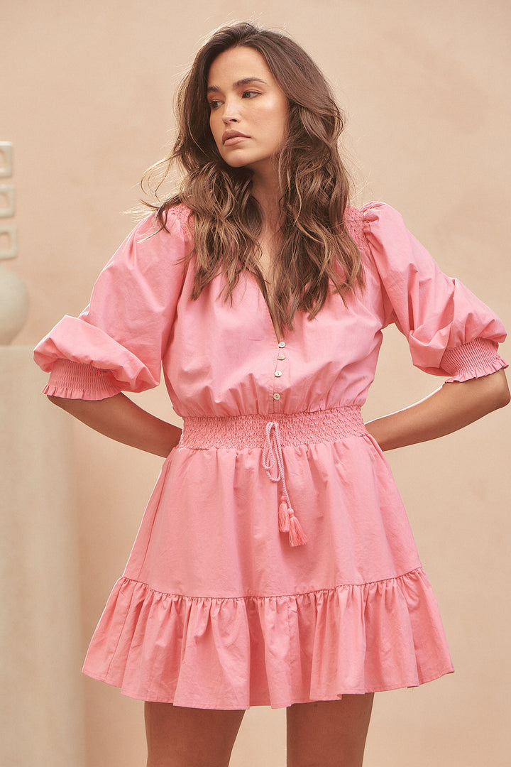 Pink Cotton Candy Print Quinn Mini Dress