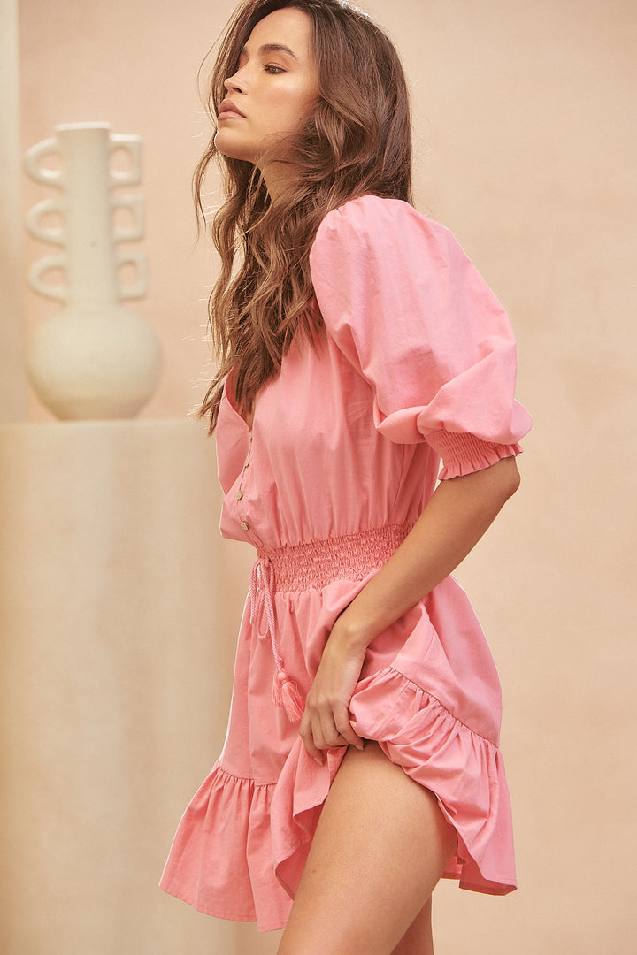 Pink Cotton Candy Print Quinn Mini Dress
