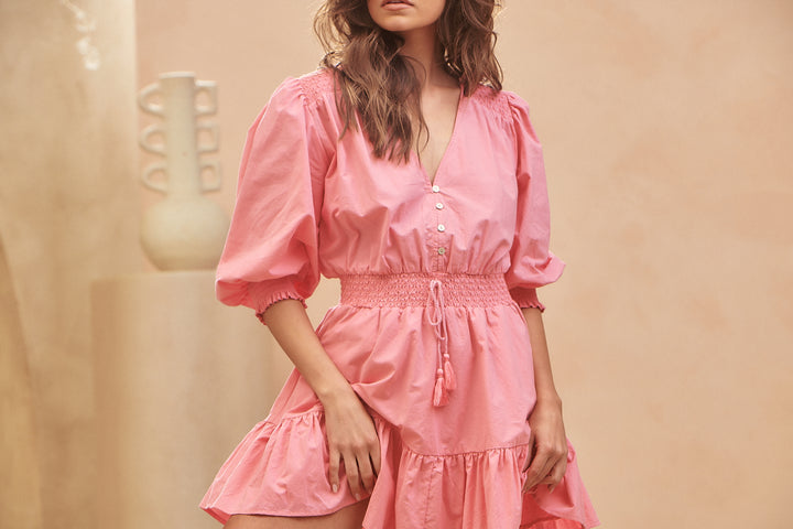 Pink Cotton Candy Print Quinn Mini Dress