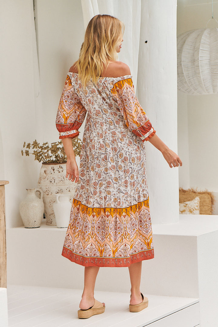 Quincy Print Blossom Midi Dress