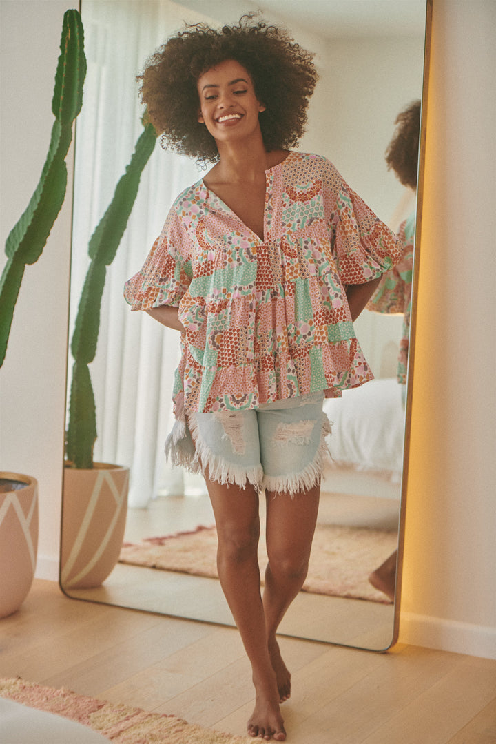 Jaase Dusty Print Adia Top
