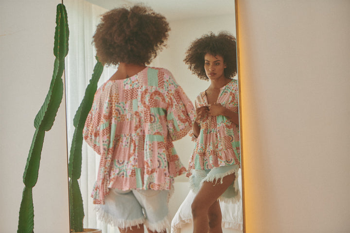Jaase Dusty Print Adia Top