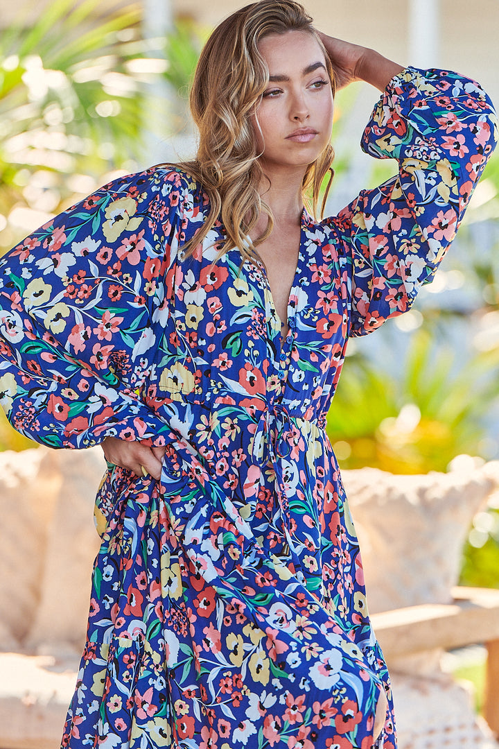 Carnation Print Teresa Maxi