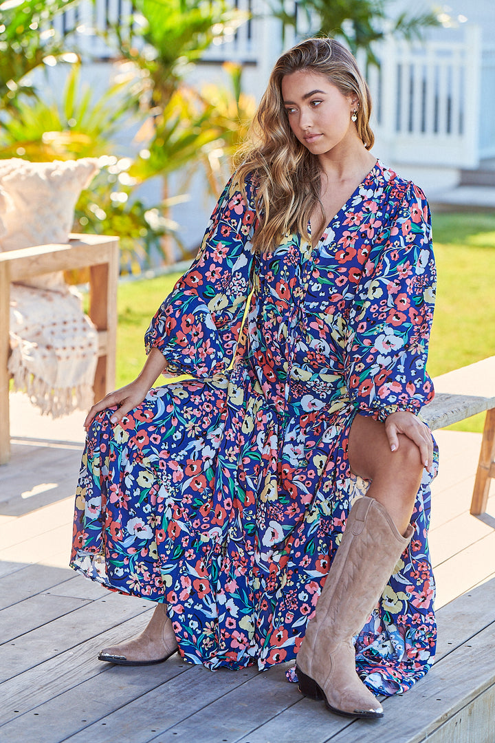 Carnation Print Teresa Maxi