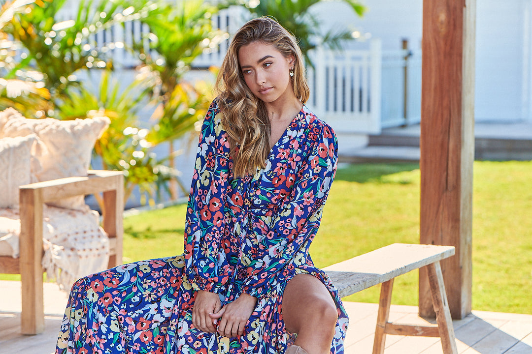 Carnation Print Teresa Maxi