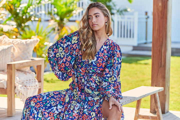 Carnation Print Teresa Maxi