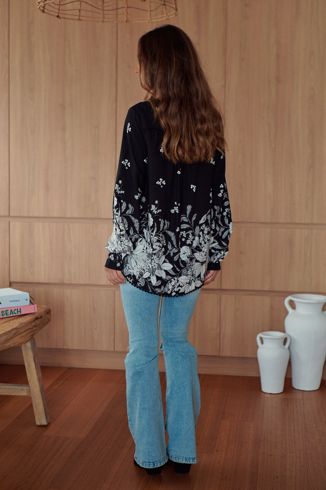 Noir Print Koi Top