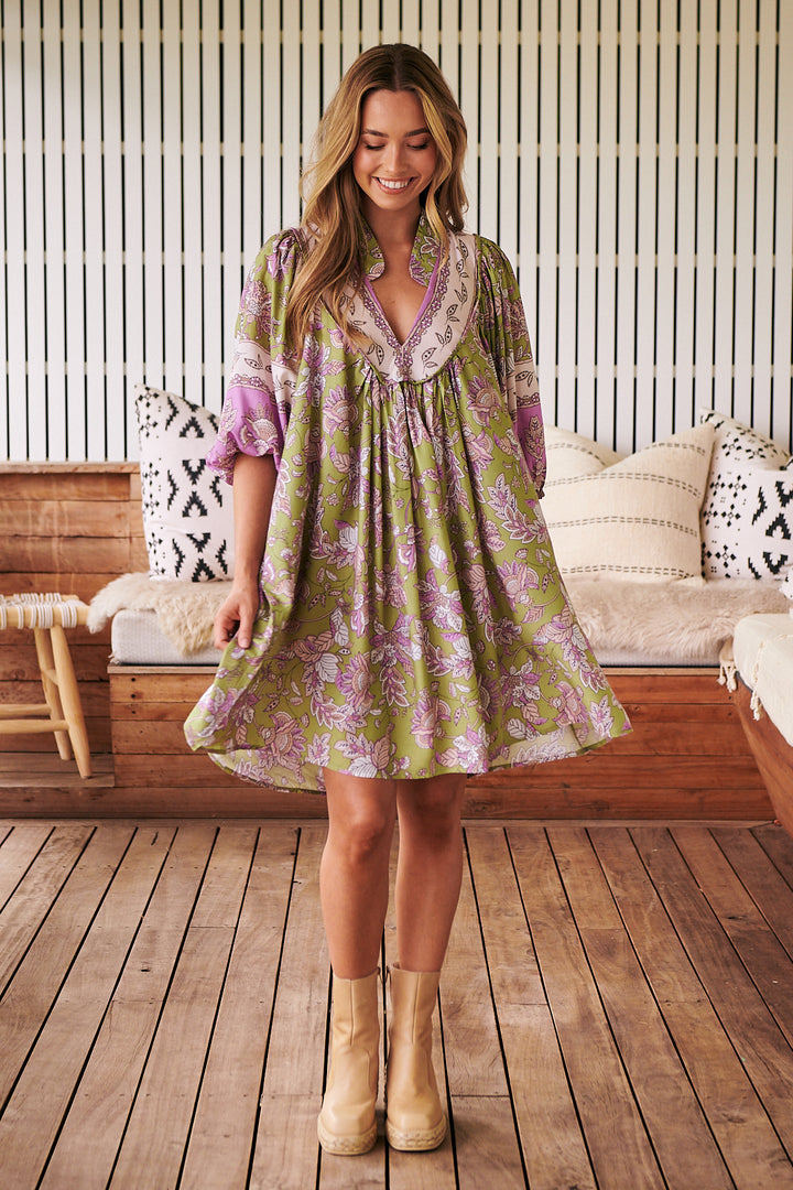 Kaffir Print Boheme Mini Dress