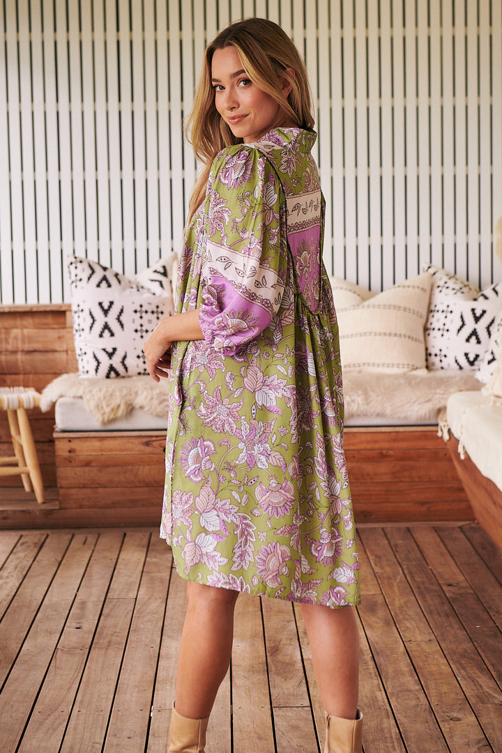 Kaffir Print Boheme Mini Dress