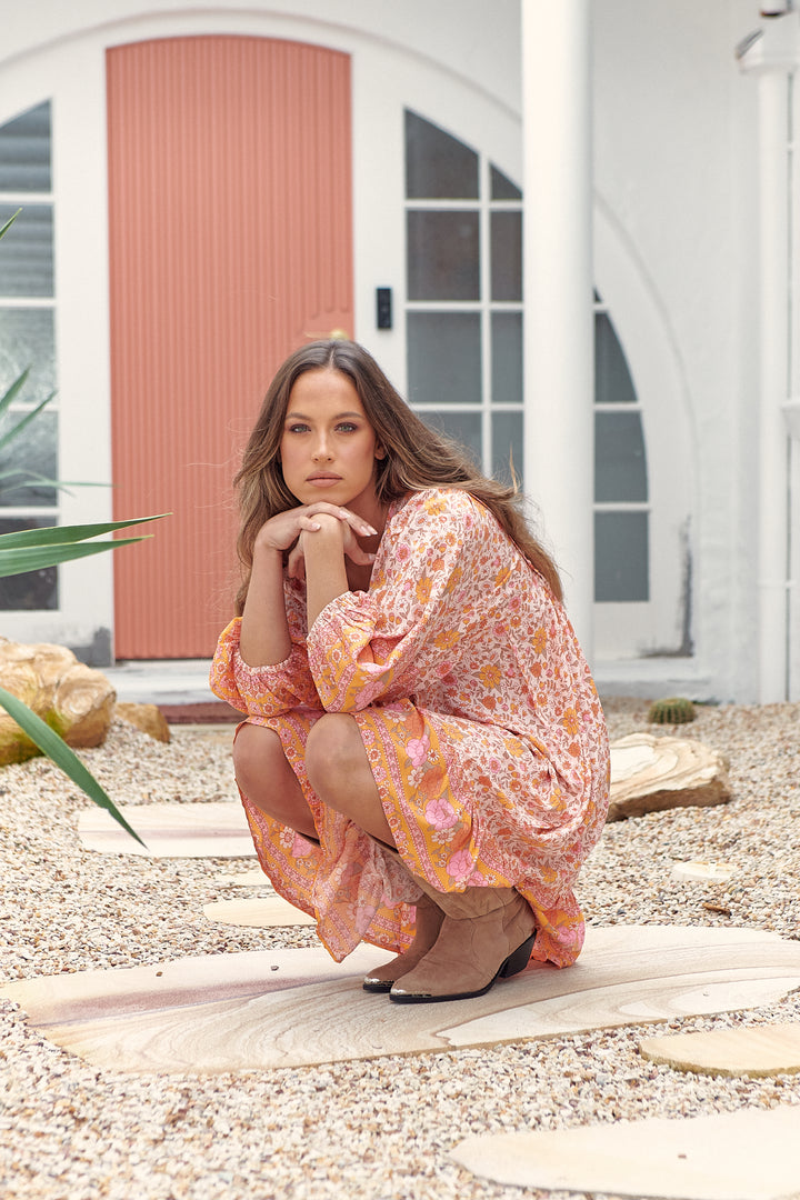 Amor Print French Dress