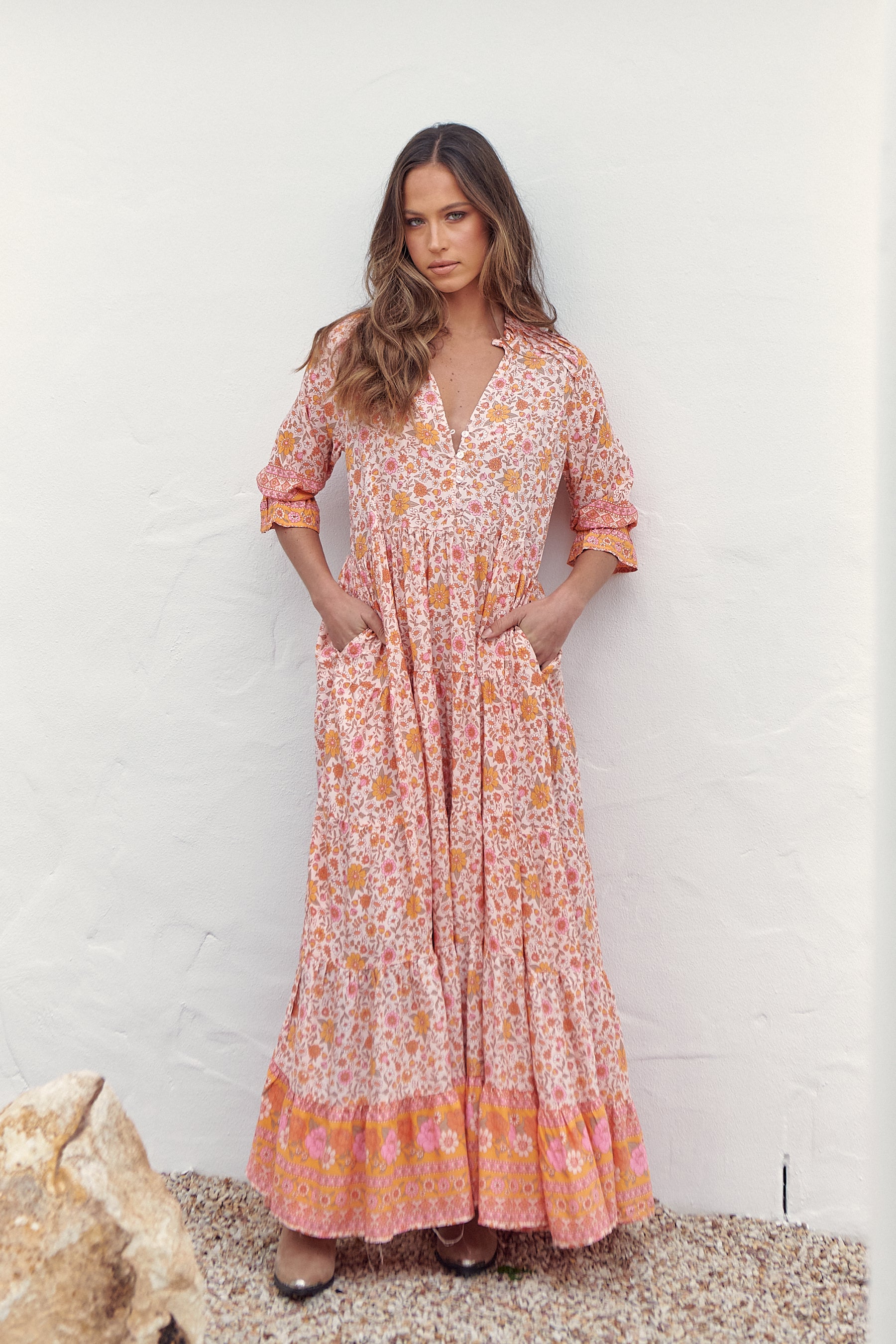 Amor Print Tillie Maxi Dress – Lilac and Mila