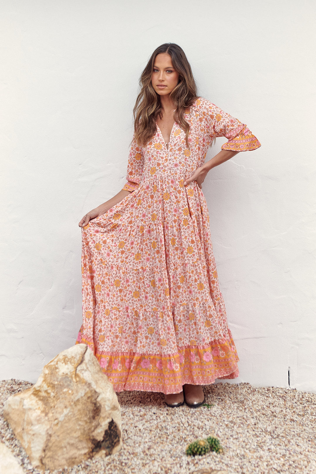 Boho Floral Maxi Dress Boho Dresses Australia Sustainable Fashion HAZEL FOLK Boho Floral Maxi Dress Boho Dresses Australia Sustainable Fashion HAZEL FOLK