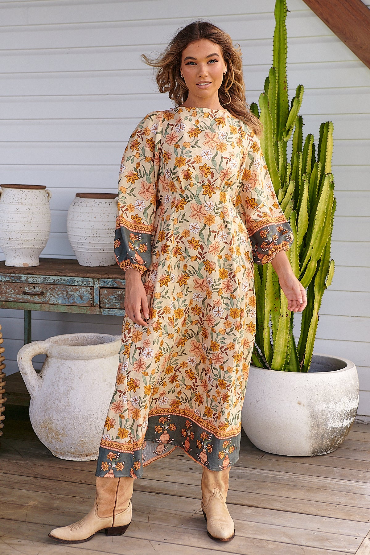 Pottsville Print Reid Maxi Dress – Lilac and Mila