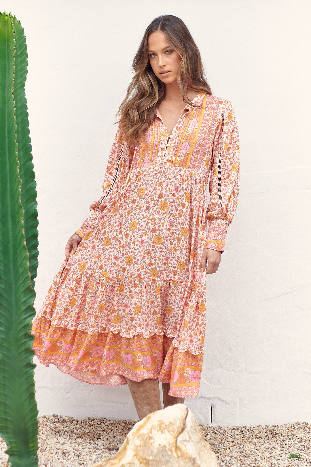 Amor Print Nirvana Midi Dress