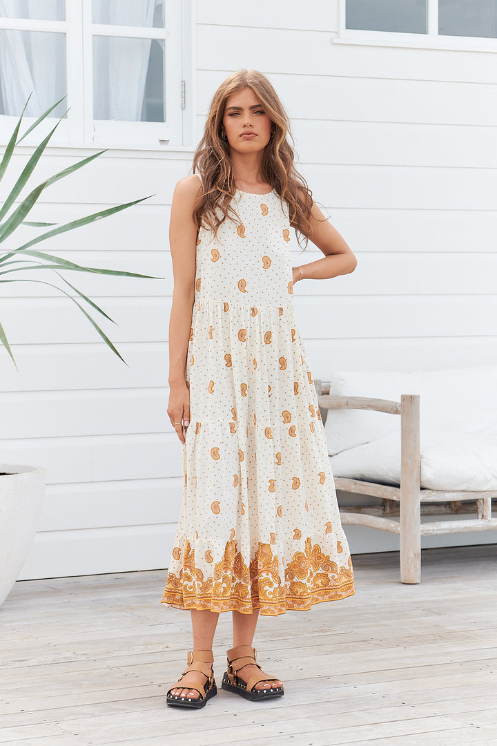 Sundown Print Ria Midi Dress